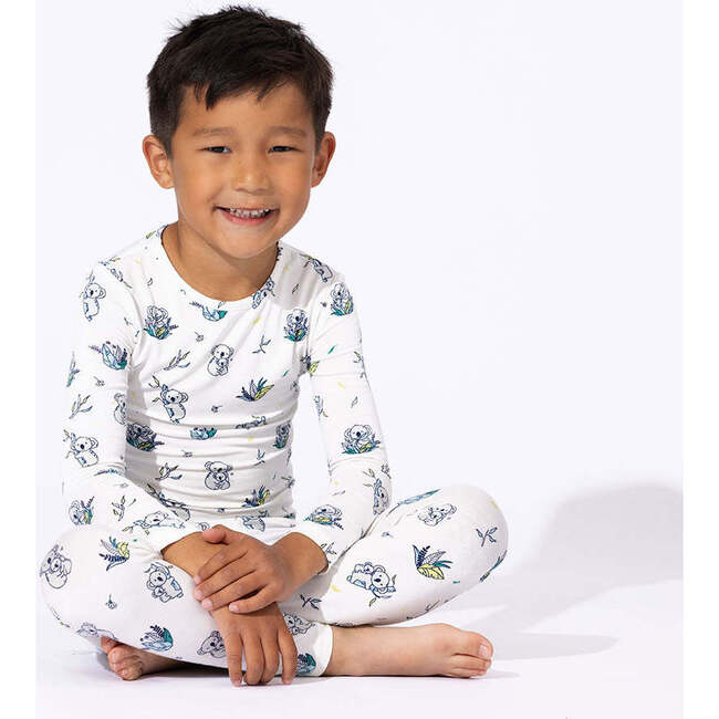 Koala Bamboo Kids Pajamas, White - Pajamas - 2