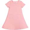 Dusty Rose Bamboo Terry Daywear Girls' Short Sleeve Dress, Pink - Dresses - 1 - thumbnail