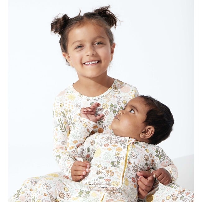 Fall Floral Bamboo Kids Pajamas, Florals - Pajamas - 7