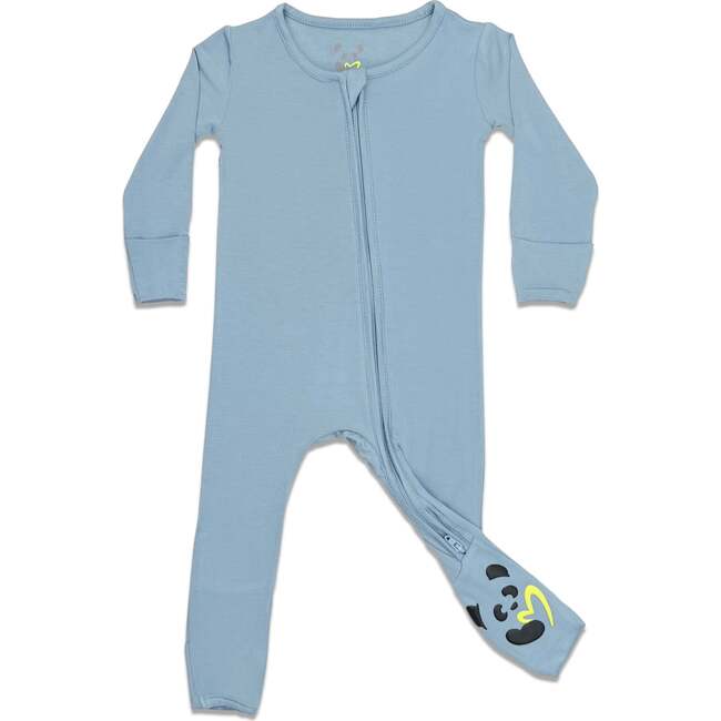 Oasis Teal Bamboo Convertible Footie, Blue