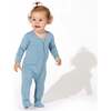 Oasis Teal Bamboo Convertible Footie, Blue - Footie Pajamas - 2