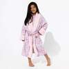 Enchanted Unicorn Bamboo Kids Sherpa Robe, Purple - Robes - 3