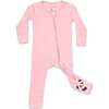 Dusty Rose Bamboo Convertible Footie, Pink - Footie Pajamas - 1 - thumbnail