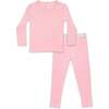 Dusty Rose Bamboo Kids Pajamas, Pink - Pajamas - 1 - thumbnail