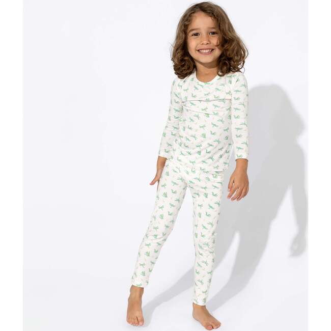 Dragonfly Bamboo Kids Pajamas, White - Pajamas - 2