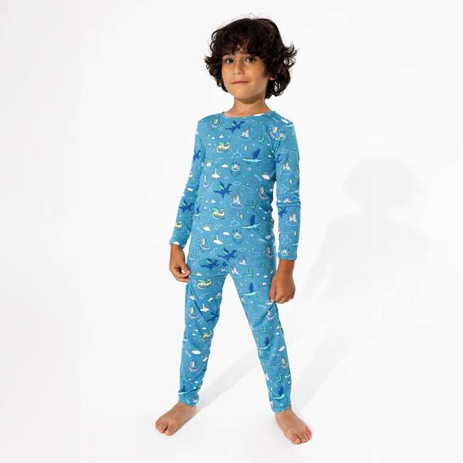 Dragon Dreams Bamboo Kids Pajamas, Blue - Pajamas - 2