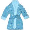 Dragon Dreams Bamboo Kids Sherpa Robe, Blue - Robes - 1 - thumbnail
