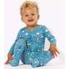 Dragon Dreams Bamboo Convertible Footie, Blue - Footie Pajamas - 2