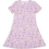 Enchanted Unicorn Bamboo Girls' Short Sleeve Dress, Purple - Dresses - 6