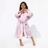 Enchanted Unicorn Bamboo Kids Sherpa Robe, Purple - Robes - 4