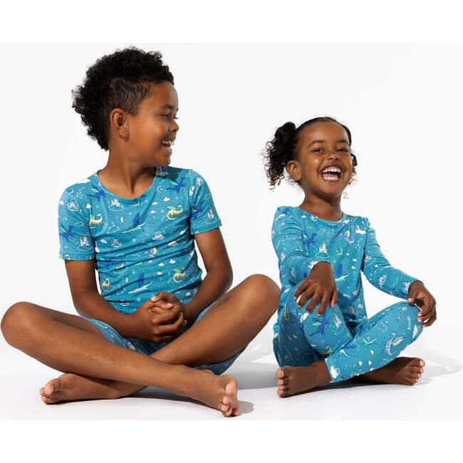 Dragon Dreams Bamboo Kids Pajamas, Blue - Pajamas - 4