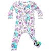 Comic Purple Bamboo Convertible Footie, Purple - Footie Pajamas - 1 - thumbnail