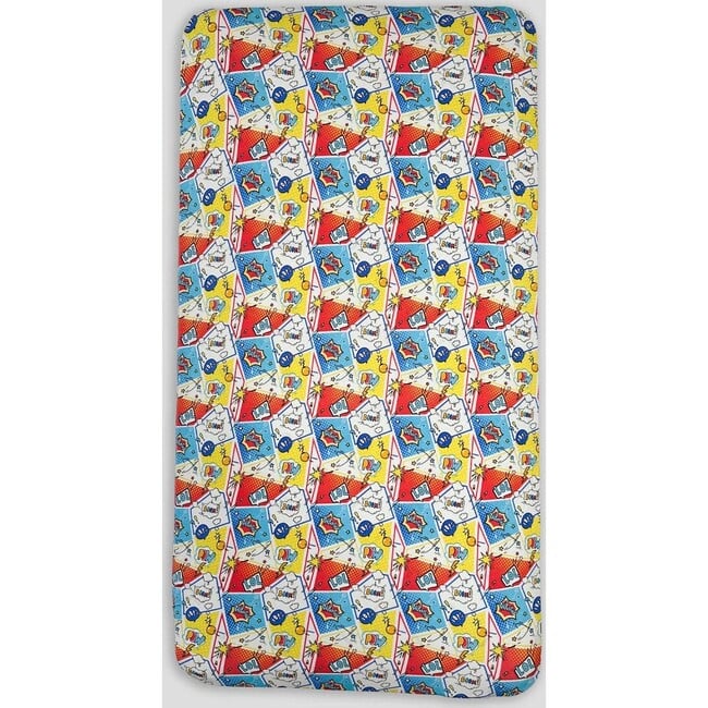 Comic Hero Changing Pad Cover, Red