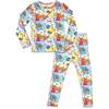 Comic Hero Bamboo Kids Pajamas, Red - Pajamas - 1 - thumbnail