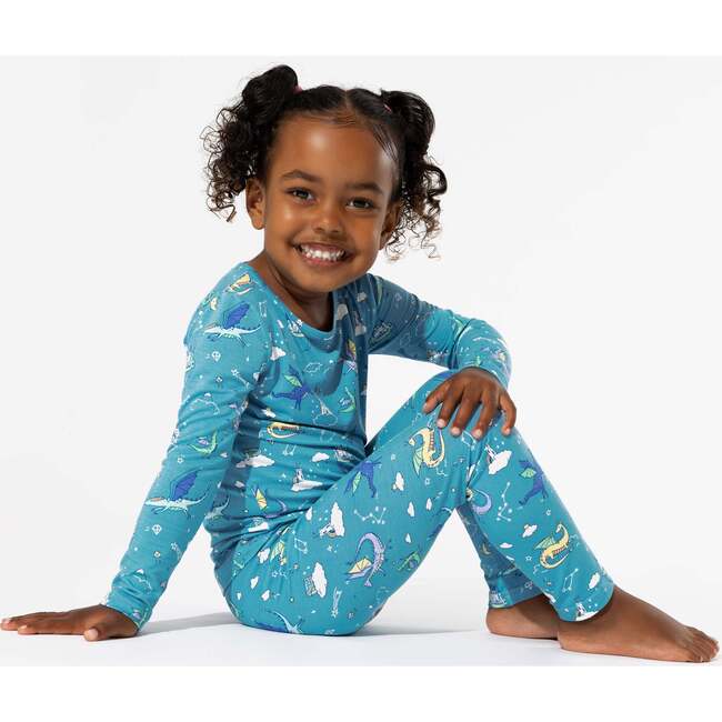 Dragon Dreams Bamboo Kids Pajamas, Blue - Pajamas - 7