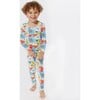 Comic Hero Bamboo Kids Pajamas, Red - Pajamas - 4