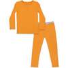 Canyon Bamboo Kids Pajamas, Orange - Pajamas - 1 - thumbnail