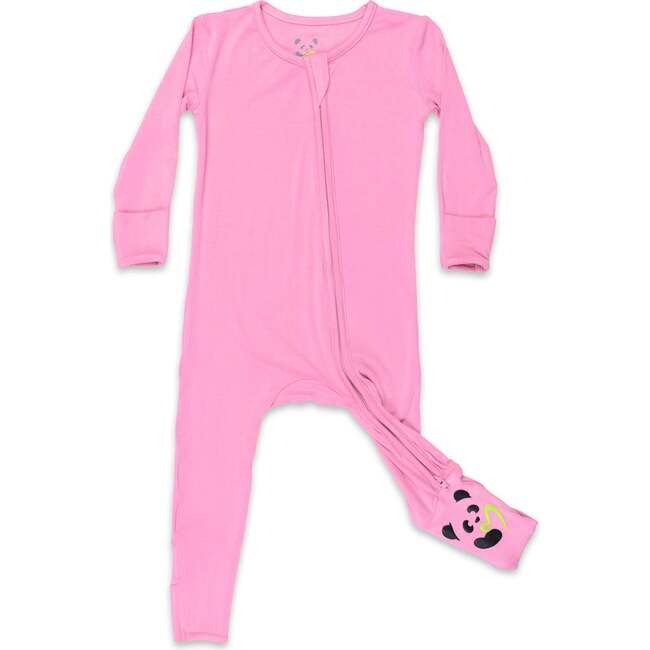 Bubblegum Pink Bamboo Convertible Footie, Pink