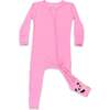 Bubblegum Pink Bamboo Convertible Footie, Pink - Footie Pajamas - 1 - thumbnail