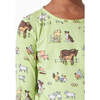 Farm Animals Bamboo Kids Pajamas, Green - Pajamas - 3