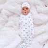 Butterfly Bamboo Swaddle & Beanie Set, White - Swaddles - 2