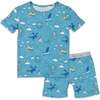 Dragon Dreams Bamboo Kids Pajama Short Set, Blue - Pajamas - 6