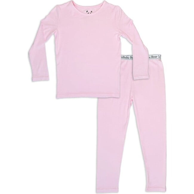 Blush Pink Bamboo Kids Pajamas, Pink