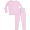 Blush Pink Bamboo Kids Pajamas, Pink - Pajamas - 1 - thumbnail