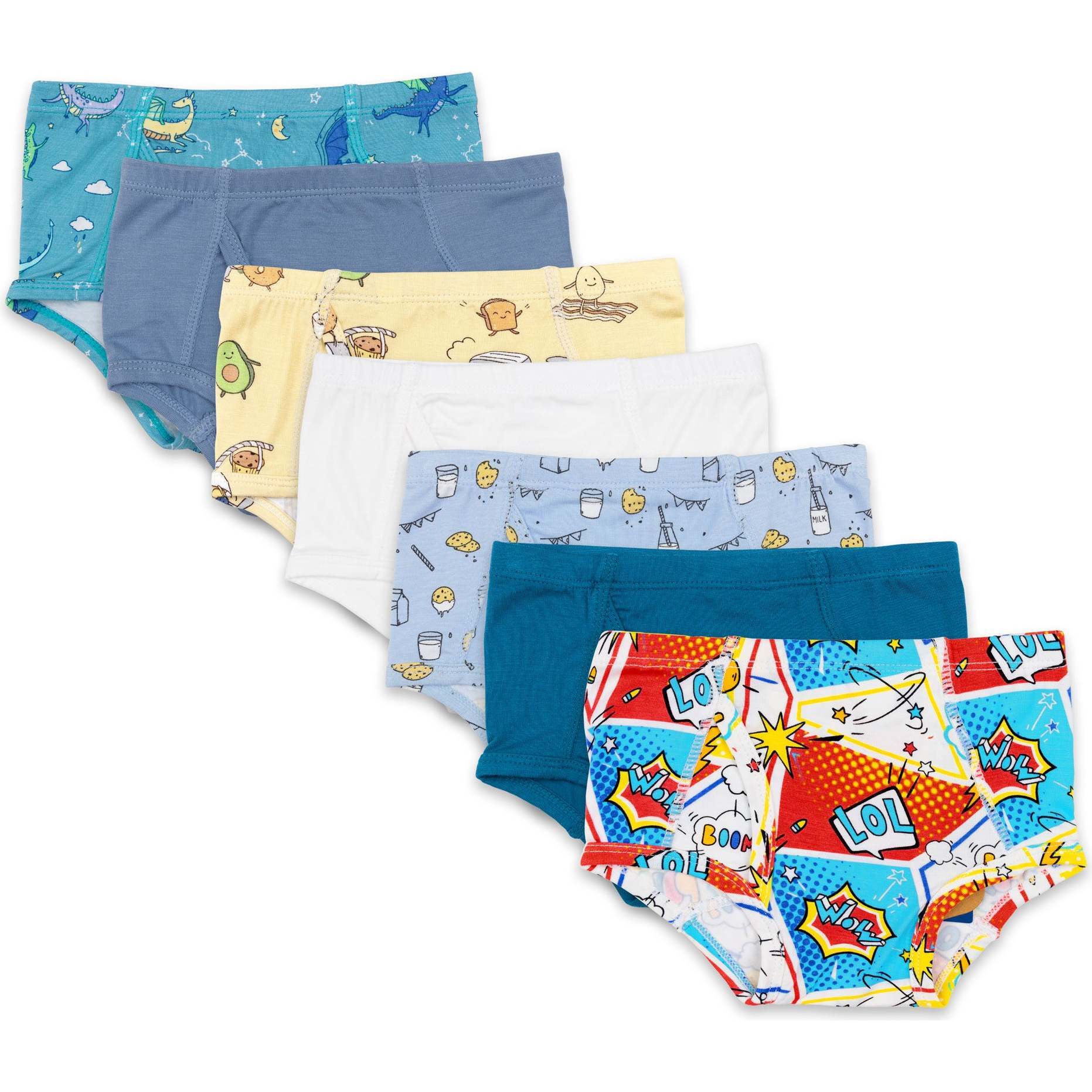 Boys' Bamboo Core 2 Underwear 7-Pack, Multi - Underwear - 1
