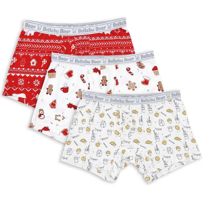 Boy's Holiday Boxer Brief Underwear 3-Pack, Blue