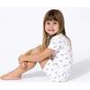 Butterfly Bamboo Kids Pajama Short Set, White - Pajamas - 4