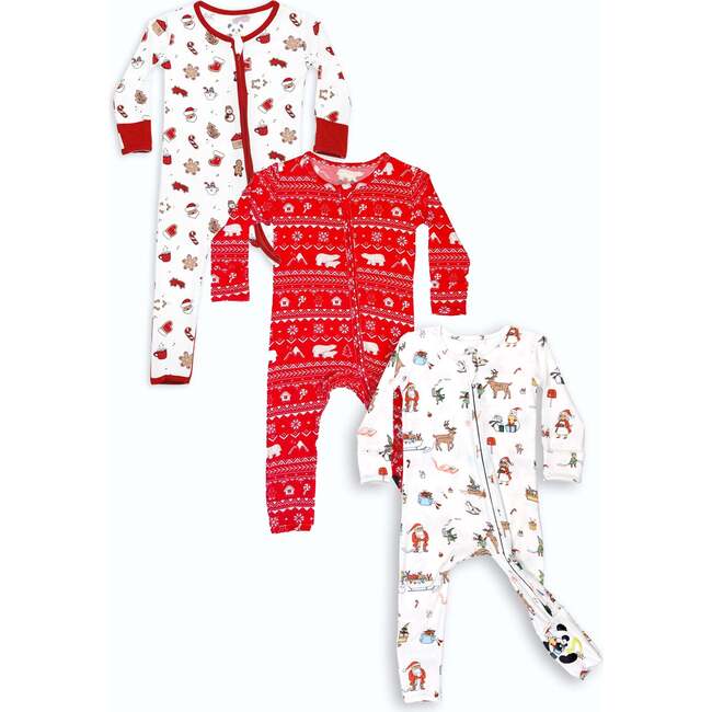 Christmas Bundle - Bamboo Convertible Footies, Multi