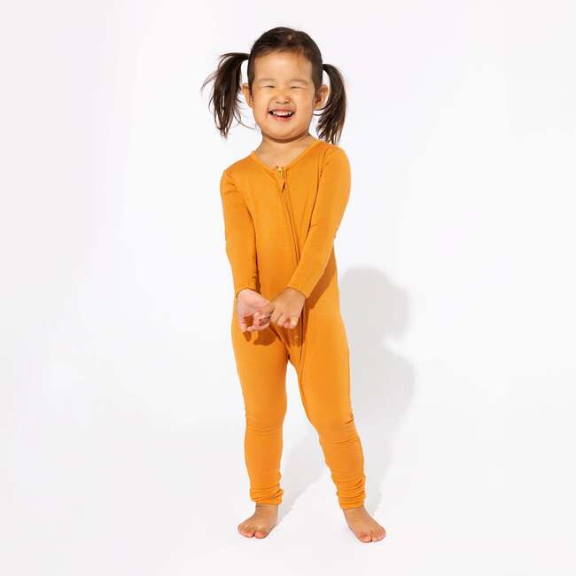 Canyon Bamboo Convertible Footie, Orange - Footie Pajamas - 2