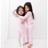 Blush Pink Bamboo Kids Pajamas, Pink - Pajamas - 2