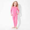 Bubblegum Pink Bamboo Kids Pajamas, Pink - Pajamas - 2