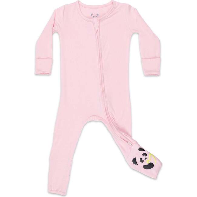 Blush Pink Bamboo Convertible Footie, Pink