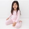 Blush Pink Bamboo Kids Pajamas, Pink - Pajamas - 3