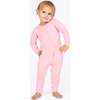 Blush Pink Bamboo Convertible Footie, Pink - Footie Pajamas - 2