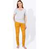 Basketball Bamboo Women's Pajama Set, Orange - Pajamas - 2