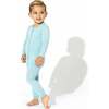 Adventure Blue Bamboo Convertible Footie, Blue - Footie Pajamas - 2