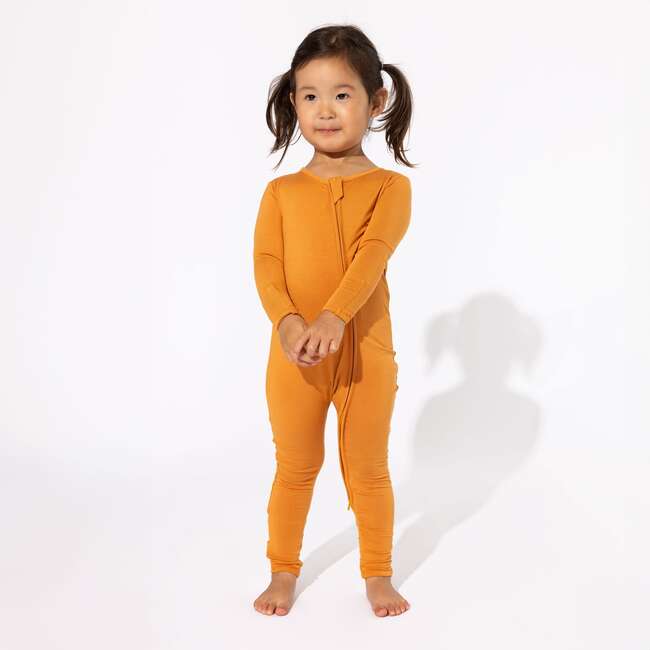 Canyon Bamboo Convertible Footie, Orange - Footie Pajamas - 6