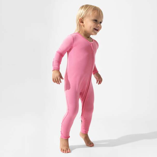 Bubblegum Pink Bamboo Convertible Footie, Pink - Footie Pajamas - 6