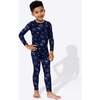 Fireworks Bamboo Kids Pajamas, Blue - Pajamas - 7