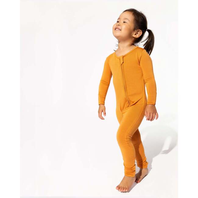 Canyon Bamboo Convertible Footie, Orange - Footie Pajamas - 7