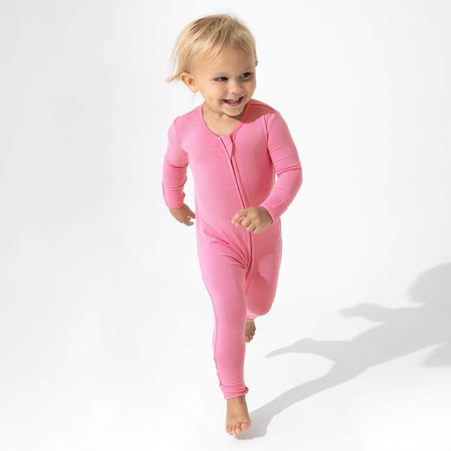 Bubblegum Pink Bamboo Convertible Footie, Pink - Footie Pajamas - 7