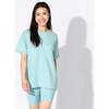 Adventure Blue Bamboo Blend Women's Oversized Tee & Biker Shorts Set, Blue - Mixed Apparel Set - 5