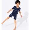 Fireworks Bamboo Kids Pajama Short Set, Blue - Pajamas - 6