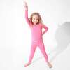 Bubblegum Pink Bamboo Kids Pajamas, Pink - Pajamas - 7