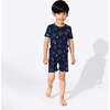 Fireworks Bamboo Kids Pajama Short Set, Blue - Pajamas - 7