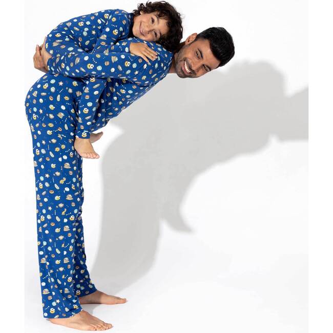 Hanukkah Cookies Bamboo Men's Pajama Set, Blue - Pajamas - 4